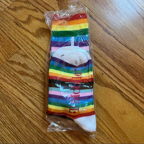 Rainbow stripe love pride socks size small/medium - Picture 2 of 2